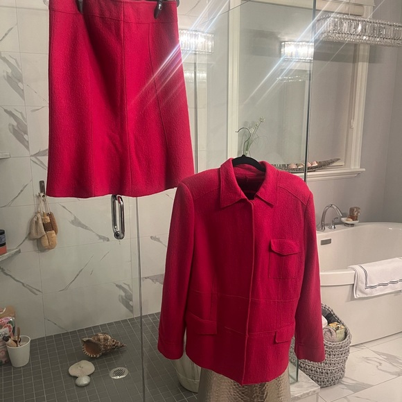 DW HOT PINK TWO PIECE WOOL SUIT size  14 boss babe 🩷the colour chefs kiss🩷 - Picture 14 of 17